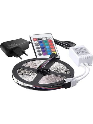 Esranın Dünyası 5 Metre Uzaktan Kumandalı Rgb LED Şerit Işık Seti - Renk Değiştiren Esnek Işık Bandı