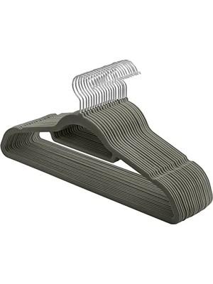 Esranın Dünyası 20'li Kadife Elbise Askısı Seti, 0.6 cm Kalınlık, 360° Döner Kanca