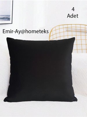 Emir-Ay@hometeks 4ADET Kırlent Kılıfı , Yastık Kılıfı ( Leke Tutmayan Silinebilir Kadife )
