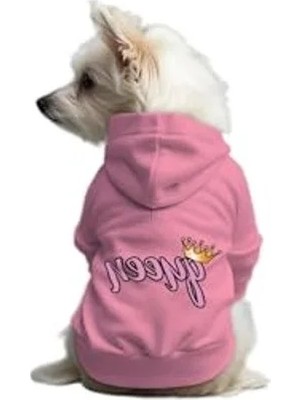 Esranın Dünyası Kedi ve Köpek Kıyafeti & Elbisesi Pembe Hoodie Queen Xl