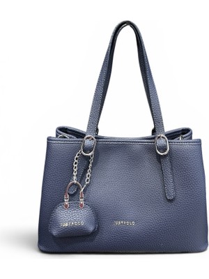 Nas Bag Just Polo Yumuşak Deri Çapraz El ve ve Askılı Kadın Omuz Çantası JS21 Lacivert