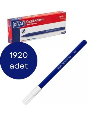 Gümrük Bey Kraf 285G Mavi Keçeli Kalem, 1920 Adet - 1 Koli, Keçe Uçlu Kalem