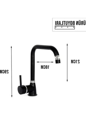 Esranın Dünyası Mutfak Evye Bataryası, 360° Oynar Başlık ile Su Akışını Kontrol Edin