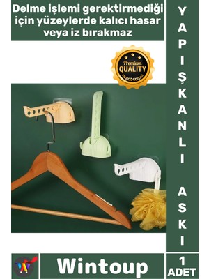 Wintoup #askı Güçlü Duvar Dolap Mutfak Banyo Düzenleyici Minimalist Portatif Şık Kendinden Yapışkanlı Askı