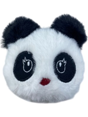 Elit Panda Tasarımlı Peluş Çift Taraflı El Aynası