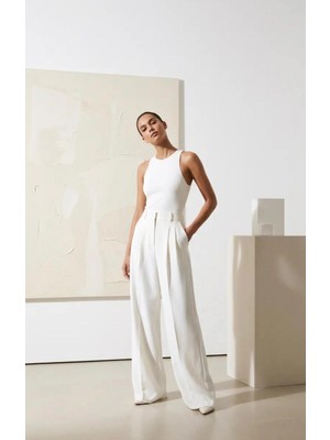 Noya Atelier Beyaz Palazzo Pantolon