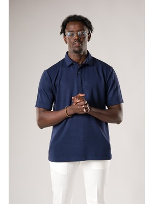 FBI Regular Fit Dokulu Likralı Polo Yaka T-Shirt