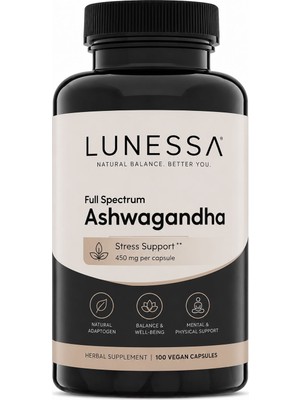 Lunessa Full Spectrum Bitkisel Stress Support 450 Mg 100 Kapsül