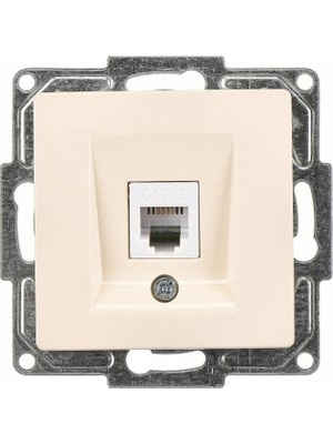 Genel Tedarik Visage Ambiance Metalik Bej Telefon Prizi Visage Seri Çerçevesiz - Priz ve Anahtar Için Uyumlu Çerçeve