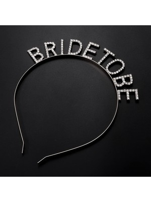 Gümüş Kaplama Kristal Taşlı Bride To Be Gelin Tacı