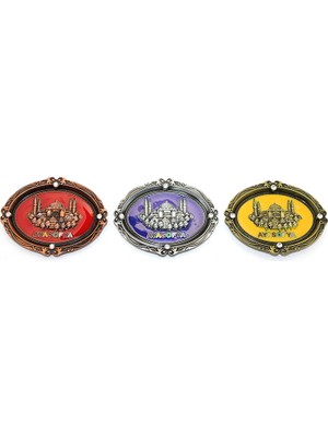 Istanbul Temalı Metal Magnet Ayasofya Kabartmalı