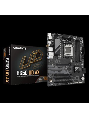 Gigabyte Gıgabyte B650 Ud Ax, 4xddr5, 3xm.2, Dp, Hdmı, Type-C, Wi-Fi 6e, Bluetooth V5.3, Am5 Soket Gamıng Anakart