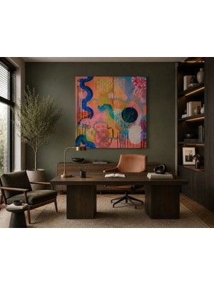 Ftrmalzemecim Modern Soyut Renk Patlaması Kanvas Tablo – Çağdaş Abstract Art Duvar Dekoru – Çerçevesiz Premium Baskı Salon, Ofis, Çalışma Odası ve Yatak Odası Dekorasyonu
