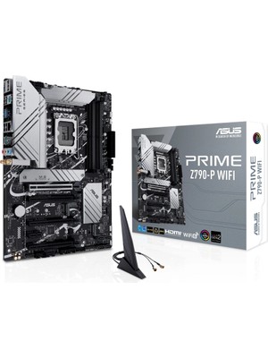 Asus Prıme Z790-P Wıfı, 4xddr5, 3x M.2, Hdmı, Dp, Type-C, Wi-Fi 6, Bluetooth 5.2, 12-13.nesil, LGA1700 Soket, Argb Gaming Anakart