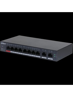 Dahua CS4010-8ET-110, 8 Port, Megabit, Poe 110W, 2 Port Uplink, Cloud Yönetilebilir, Switch