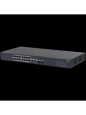 Dahua CS4218-16ET-135, 16PORT, Megabit, Poe 135W, 2 Port Sfp Gigabit Combo, Cloud Yönetilebilir, Switch