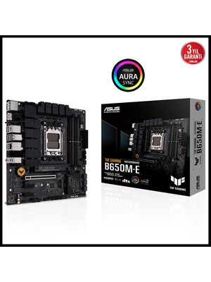 Asus Tuf Gamıng B650M-E, 4xddr5, 2x M.2, Hdmı, 2xdp, Type-C, Am5 Soket Gamıng Anakart
