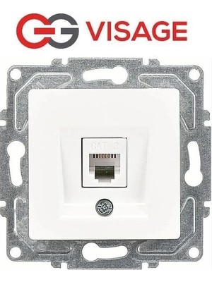 Genel Tedarik Visage Beyaz Telefon Prizi (Cat3) Çerçevesiz - Priz ve Anahtar Için Uyumlu Çerçeve