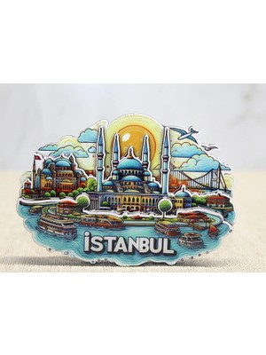 Lovesta Home Ahşap Istanbul Temalı Magnet