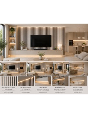 Masay Akustik Duvar Paneli - 60X280 cm - Açık Kayaç - 8 mm Kalınlık