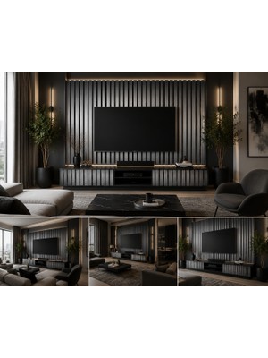 Masay Akustik Duvar Paneli - 60X280 cm - Gümüş / Silver -  8 mm Kalınlık