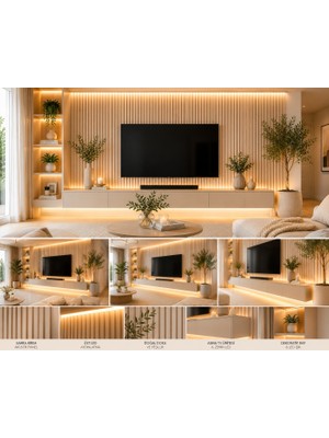 Masay Akustik Duvar Paneli - 60X280 cm - Sahra Krem - 8 mm Kalınlık