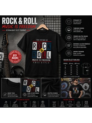 Tişört Kodu Rock & Roll Straight Fit Tişört