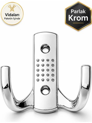 Arkhelais Duvar Askılığı - Portmanto Askısı - Krom Metal Vestiyer Askısı Dolap Kapı Mobilya Elbise Mont Çanta Askılığı