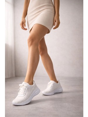Sevoli Kadın Beyaz Sneaker Hafif Rahat Günlük Spor Ayakkabı