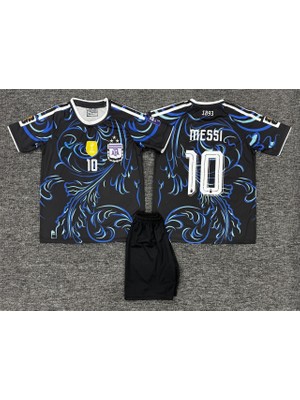 Rodak Spor Messi 10 Arjantin 2026 Dünya Kupası Deplasman Şortlu Çocuk T-Shirt