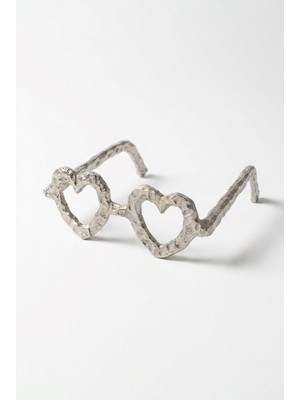 sembol Silver Döküm Gözlük Obje (17X17X6 Cm)