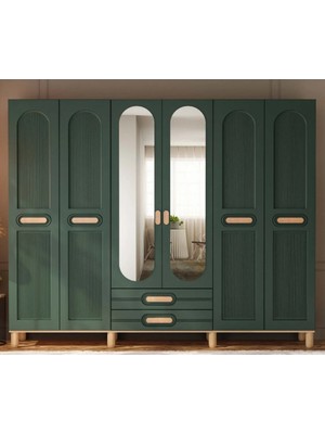 Miracool Begonya 6 Kapaklı Gardrop / 6 Kapılı Dolap / Komple Mdf / Modern Tasarım