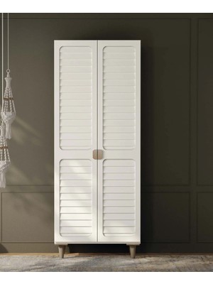 Miracool Lavanta 2 Kapaklı Gardırop / Çok Amaçlı Dolap / Komple Mdf