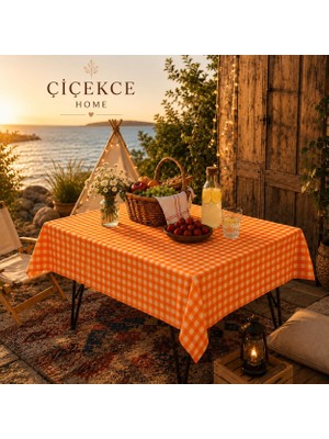 ÇİÇEKCE HOME Çiçekce Home Pötükare Çok Amaçlı Piknik Örtüsü - Sofra Bezi 170X170 1 Adet