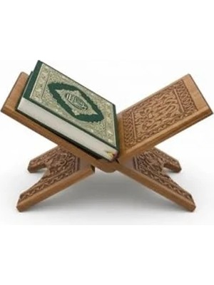 Esranın Dünyası Ahşap Rahle, Selçuklu Motifli, Katlanabilir Kitap ve Kuran Standı