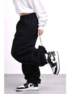 BSBSPOR Büyük Beden Lastikli Paça Bol Baggy Model Erkek Kadın Unisex Günlük Eşofman Altı