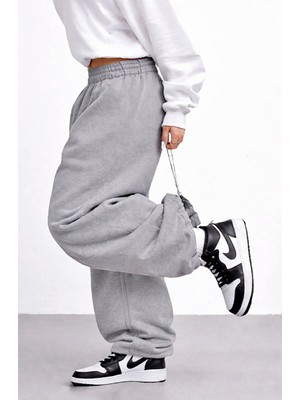 BSBSPOR Büyük Beden Lastikli Paça Bol Baggy Model Erkek Kadın Unisex Günlük Eşofman Altı