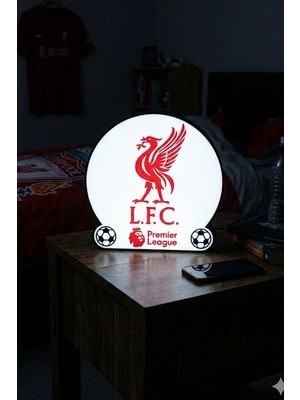 MEKTrend Liverpool Premier League Tasarımlı Dekoratif Aydınlatma Gece Lambası (24X24CM)