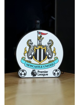 MEKTrend Newcastle United Premier League Tasarımlı Dekoratif Aydınlatma Gece Lambası (24X24CM)