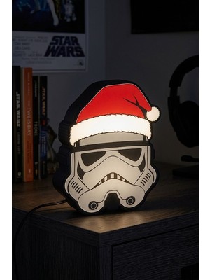 MEKTrend Storm Trooper Noel Baba Yılbaşı Tasarımlı Dekoratif Aydınlatma Gece Lambası (23X20CM)