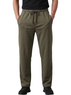Rizzup Haki Baggy Style Likralı Lastikli Ipli Erkek Spor Pantolon 2600262
