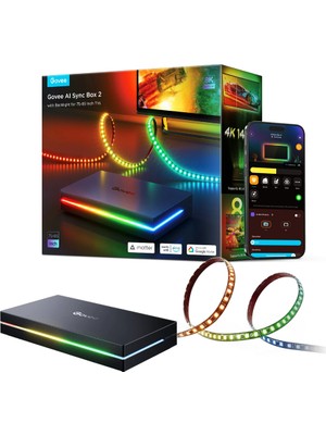 Govee Aı Sync Box 2 75-85" Tv Arka Şerit LED Aydınlatma