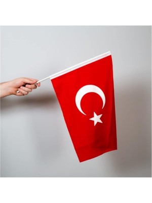 Bayrağı 50X75 cm Alpaka Kumaş - Sopalı