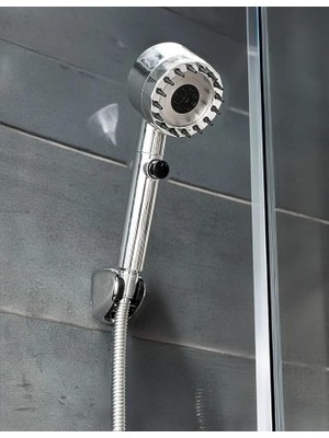 Masajlı Çok Fonksiyonlu Ayarlanabilir Duş Başlığı El Duşu 3 Modlu Ayarlanabilir Duş Başlığı,masajlı 3 Fonksiyonlu El Dus, Handshower (Krom)