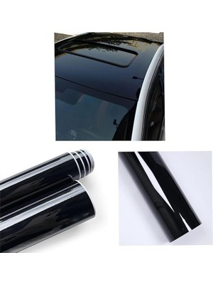 Black Parlak Siyah Hava Kanallı Üstü Koruma Jelatinli Araç Motor Aksesuar Araç Tavan Kaplama Folyosu Kırılmaz Çizilmez Özel Postüplü Ambalajda Gönderim (50CM x 1 Metre)