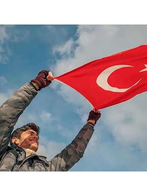 Türk Bayrağı (50X75CM) - Nefes Alabilir 125GR Rashel Kumaş, Çift Dikişli, Sağlam Kulplu, Uv ve Solmaya Karşı Dayanıklı, Iç/dış Mekan Kullanımı (50X75CM)