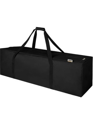 Taşıma Çantası, Fermuarlı Dayanıklı Seyahat Spor, Bagaj, Kamp Malzemeleri Saklama Çantası, 105L (115 x 30 x 30 Cm) Siyah