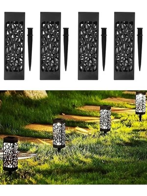 4'lü Set Güneş Enerjili Solar, Gün Işığı, Yürüyüş Yolu Bahçe Işıkları, Güneş LED Işıkları, Bahçe, Teras, Çim, Havuz, Yol Için Peyzaj Aydınlatması