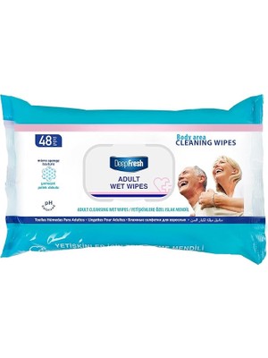 Fresh Yetişkinler Için Temizleme Mendili 48 Yaprak (1 x 48 Adet)