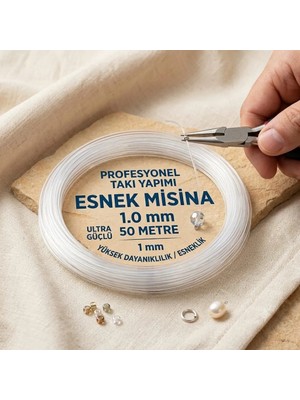 Esnek Misina 50 Metre 1 mm ( Lastik Misina )